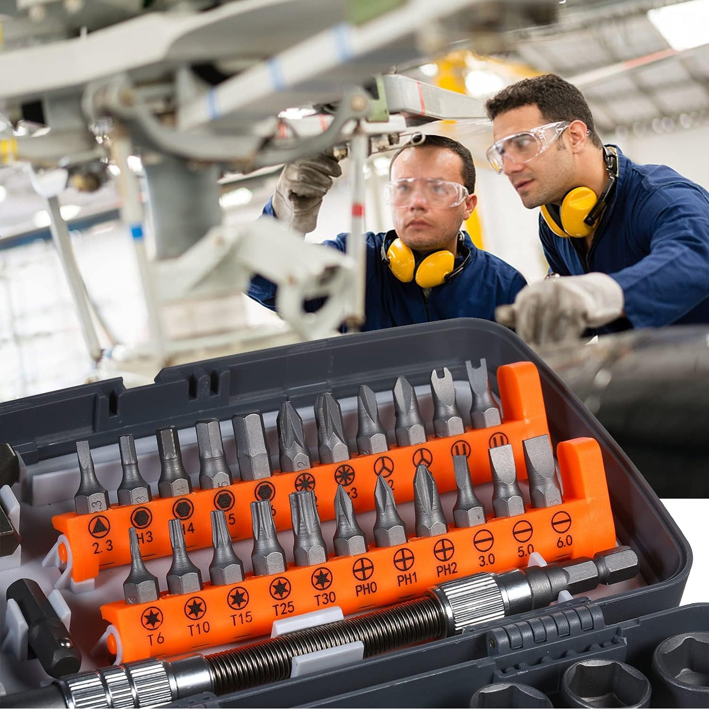 Juego de Puntas de Destornillador de trinquete de precisión de 38 Piezas