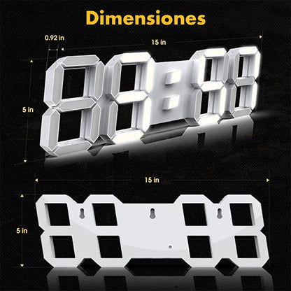 Reloj Led Digital para pared o mesa con alarma