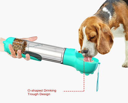 Botella de agua multifuncional 5 en 1 para mascota.