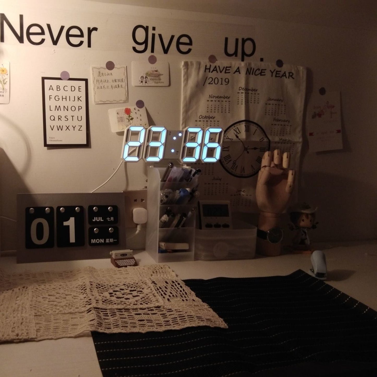 Reloj Led Digital para pared o mesa con alarma